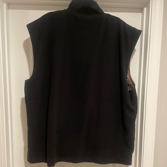 NWOT Ducks Unlimited Reversible Vest, black fleece, shadow grass habitat, XXXL - Picture 5 of 8